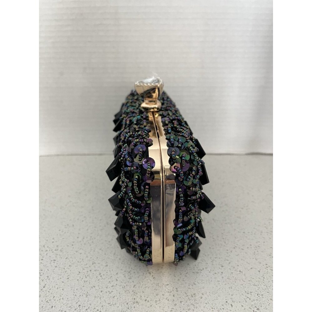 UBORSE Evening Clutch Shoulder Handbag NEW in Box Crystals Beads Sequin Formal - Picture 9 of 15